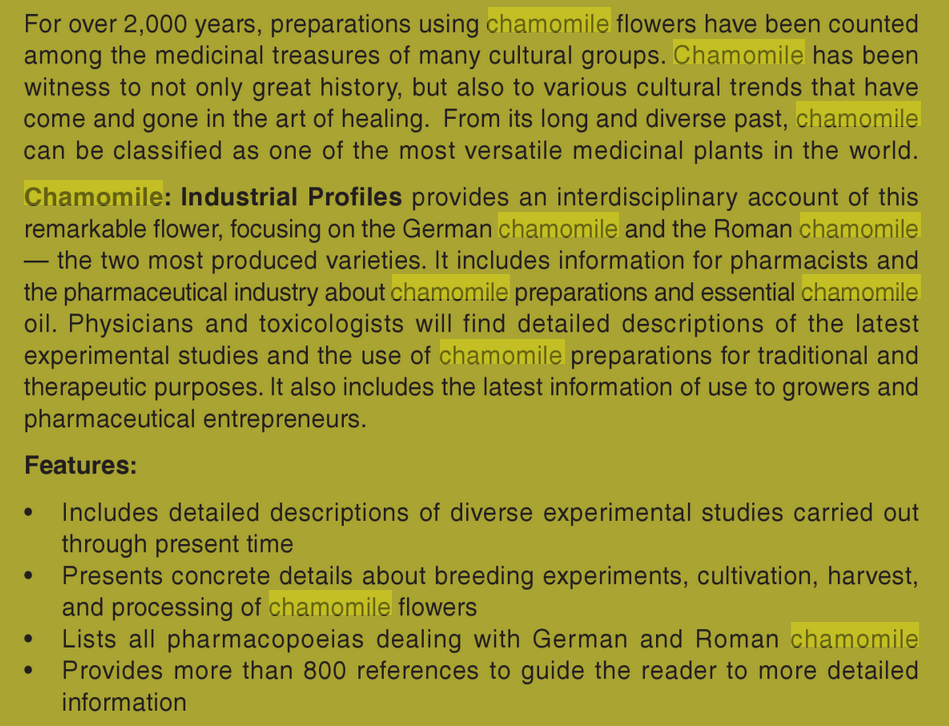 Chamomile history
